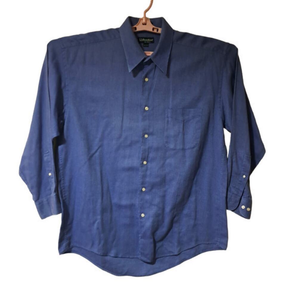Corchevel‎ by Damon Mens Long Sleeve Button up Shirt Navy Blue Size 16.5/32-33